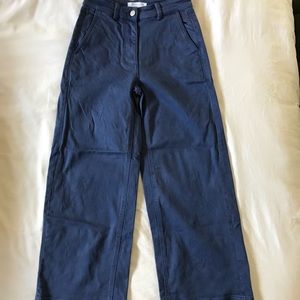 Everlane blue wide leg crop jean pant